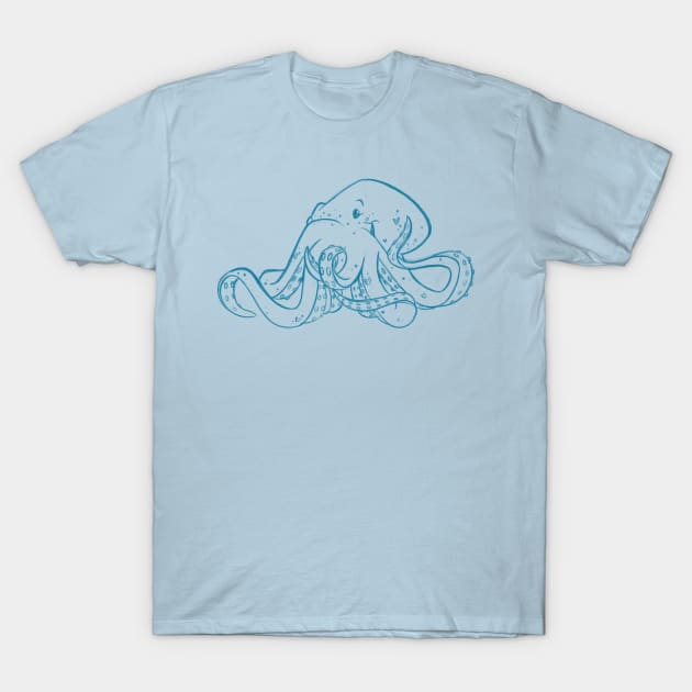 Octopus sketch T-Shirt by Maxineart